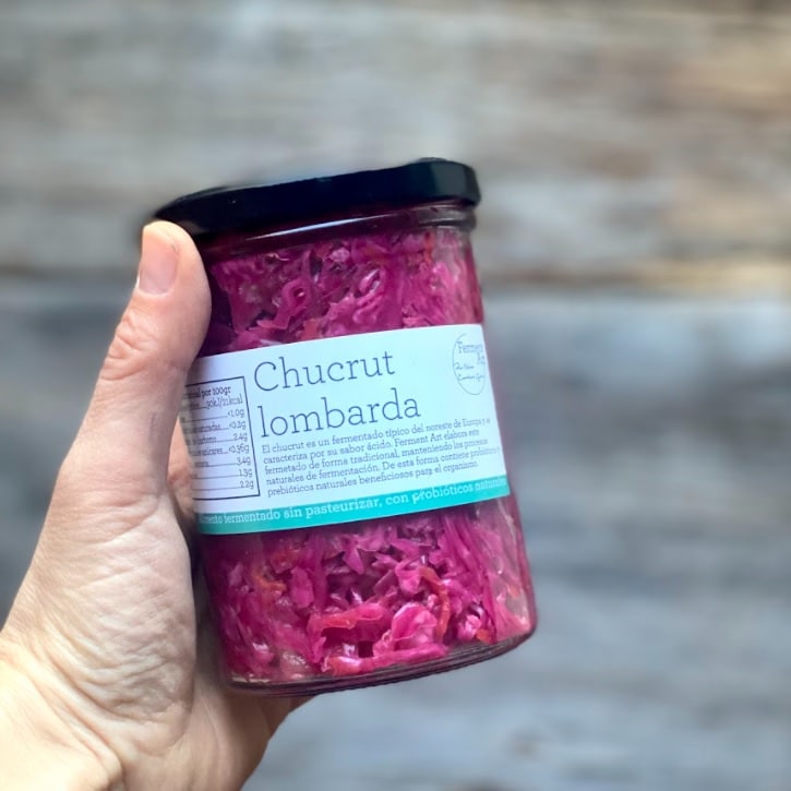 Chucrut de col lombarda de fermentart